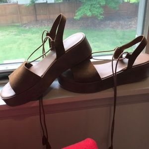 Mila Paoli ankle wrap platform sandal - Italy